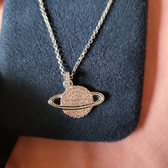 APM Monaco Pink Planet Adjustable Necklace - Picture 3 of 5